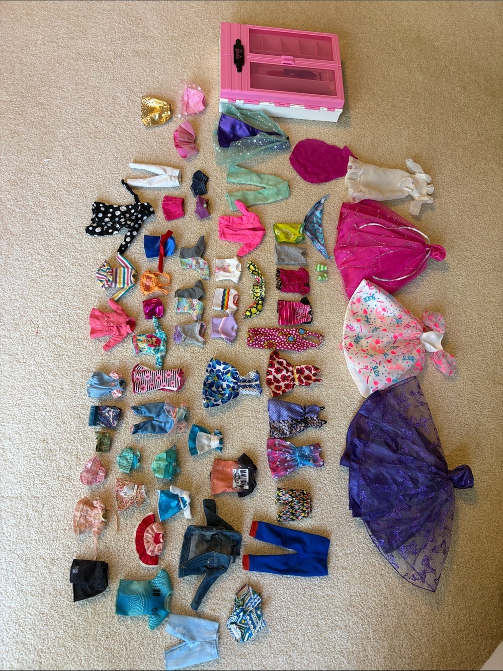Large Barbie clothing lot- branded and unbranded some skipper, Kelly, and Ken